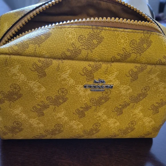 Coach Yellow and Brown Wristlet - Picture 6 of 6
